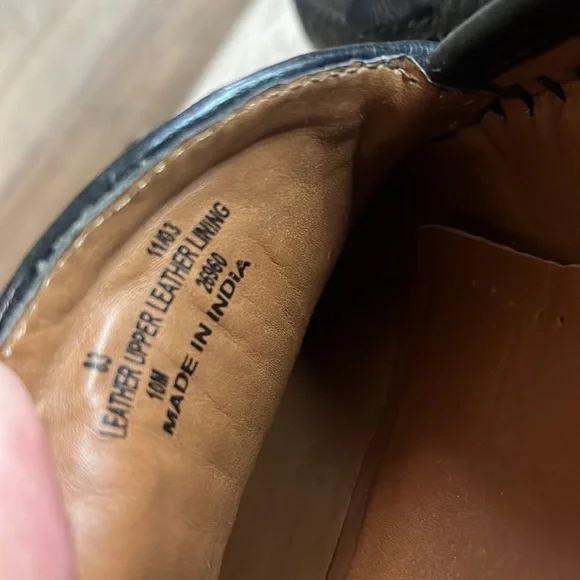 Bostonian Black Leather Tassel Loafers Shoes Size 10M - Picture 6 of 7